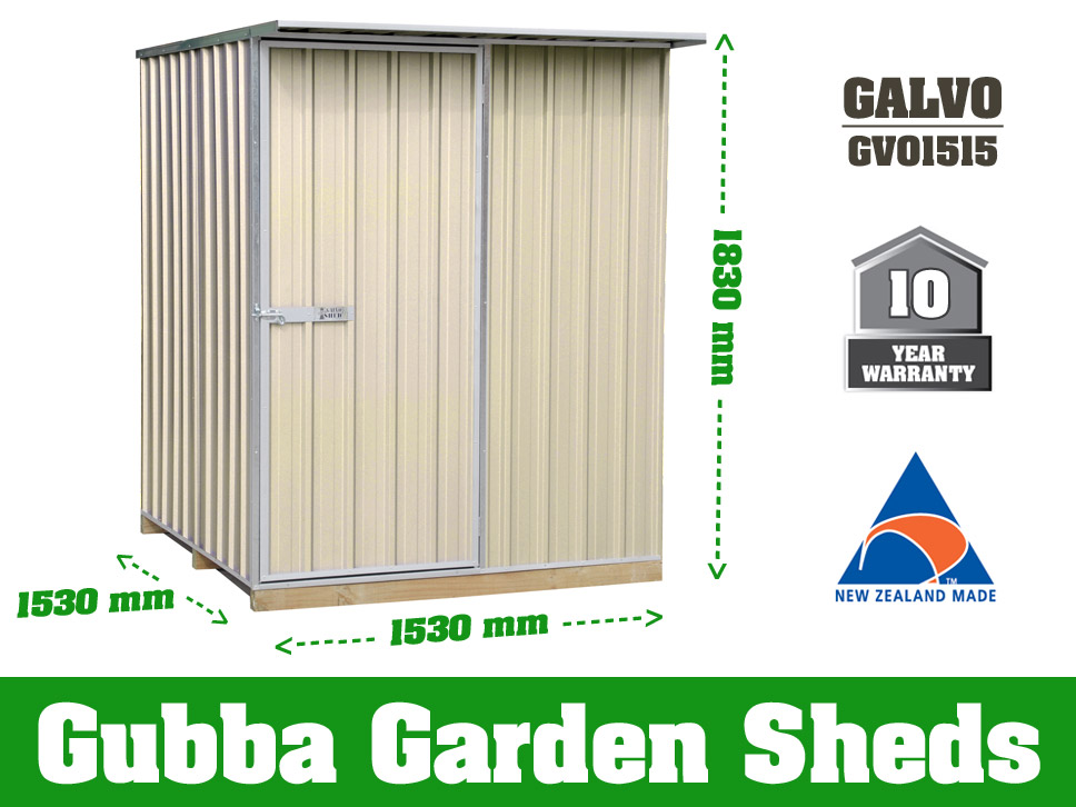 Galvo GVO1515 "Desert Sand" Coloursteel Garden Shed
