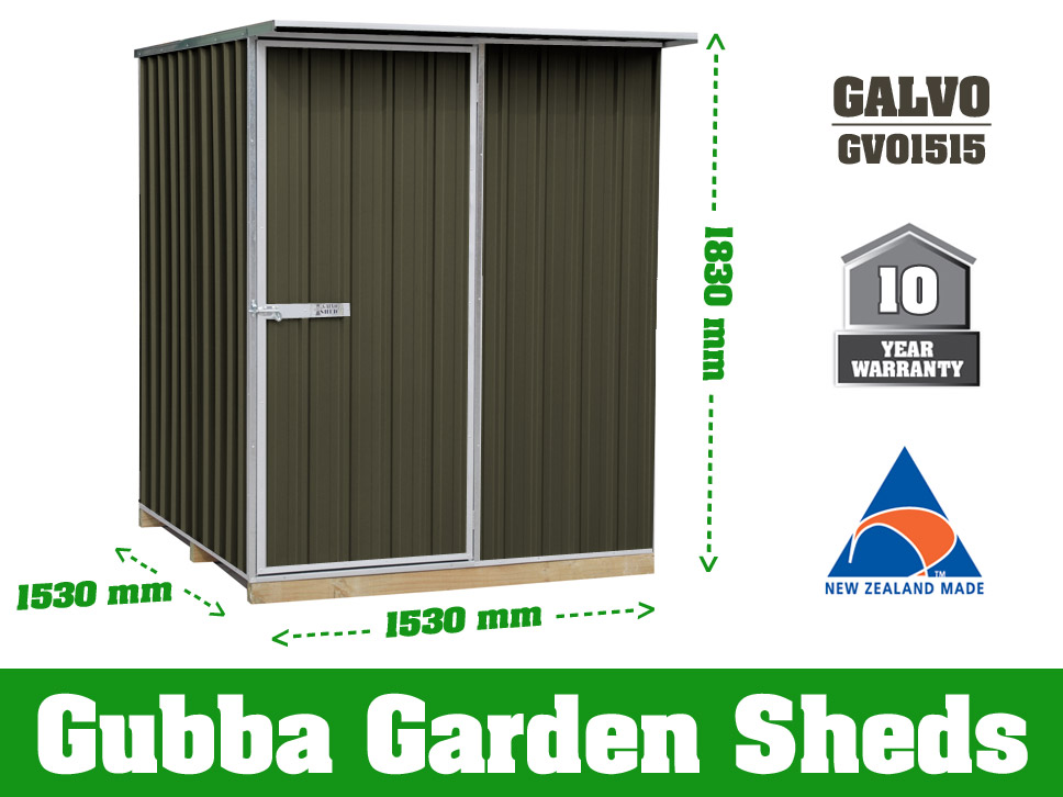 Galvo GVO1515 "Karaka" Coloured Steel Garden Shed - Garden Sheds NZ