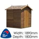 Cedar 1830x1800 Ferndale Timber Garden Shed available at Gubba Garden Shed