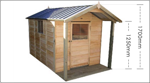 Pinehaven 1400x2000 KK2 Kids Cubby Verandah available at Gubba Garden Shed