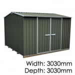 Garden Sheds NZ Made Galvo GVO3030 "Karaka" Shed - Floor Included (pickup deal)