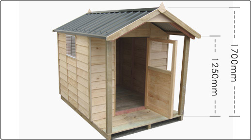 Pinehaven 1400x1500 KK1 Kids Cubby Verandah available at Gubba Garden Shed