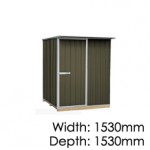 Garden Sheds NZ Made Galvo GVO1515 "Karaka" Coloursteel Garden Shed - Floor Kitset Included (pickup deal)