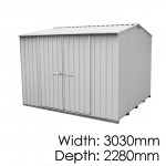 Garden Sheds NZ Made Galvo GVO3023 Zincalume Garden Shed - Floor Kitset Included (pickup deal)