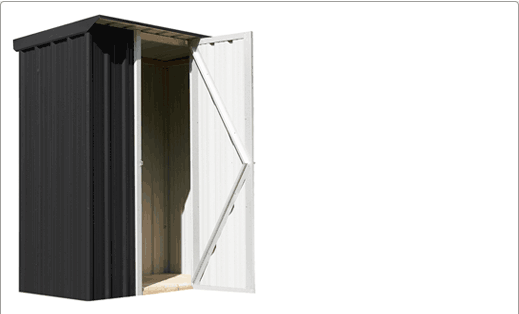 SmartStore Locker SM1507 1520x685 Ebony Shed available at Gubba Garden Shed