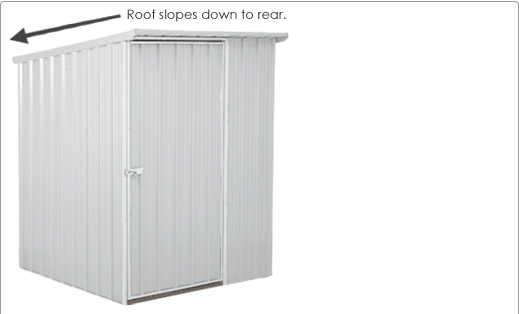 SmartStore Lean-to SM1515 1520x1520 Zincalume Shed available at Gubba Garden Shed