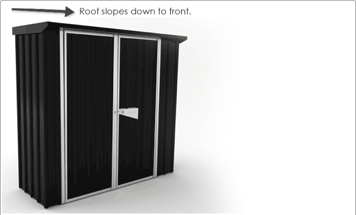 SmartStore Skillion SM2007 2020x685 Ebony Shed available at Gubba Garden Shed