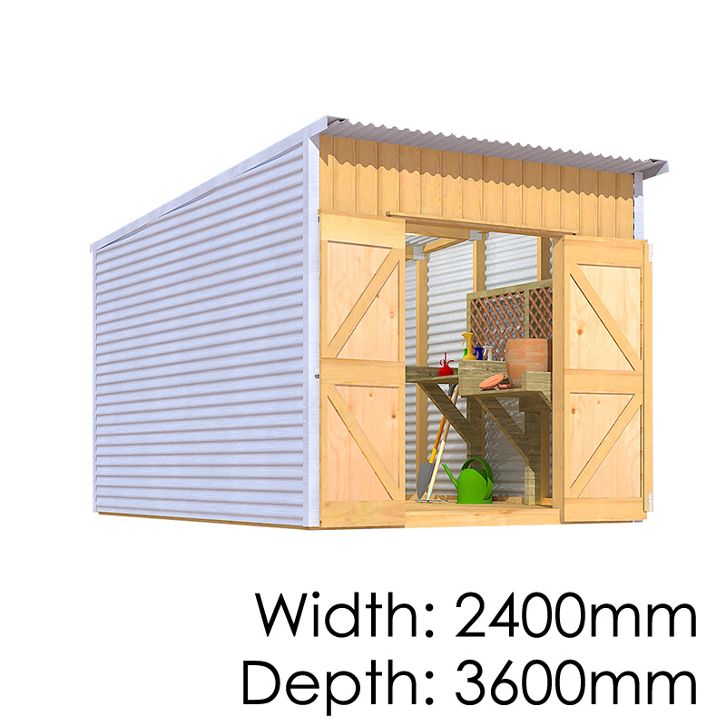 The Shed Smiths Classic Lean-To 2436 - Garden Sheds NZ