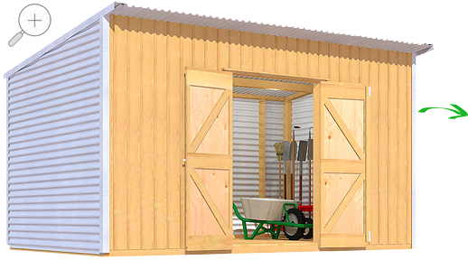 The Shed Smiths Classic Lean-To 4124 - Garden Sheds NZ