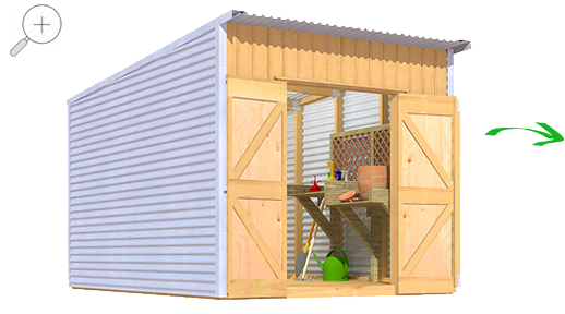 The Shed Smiths Classic Lean-To 2436 - Garden Sheds NZ