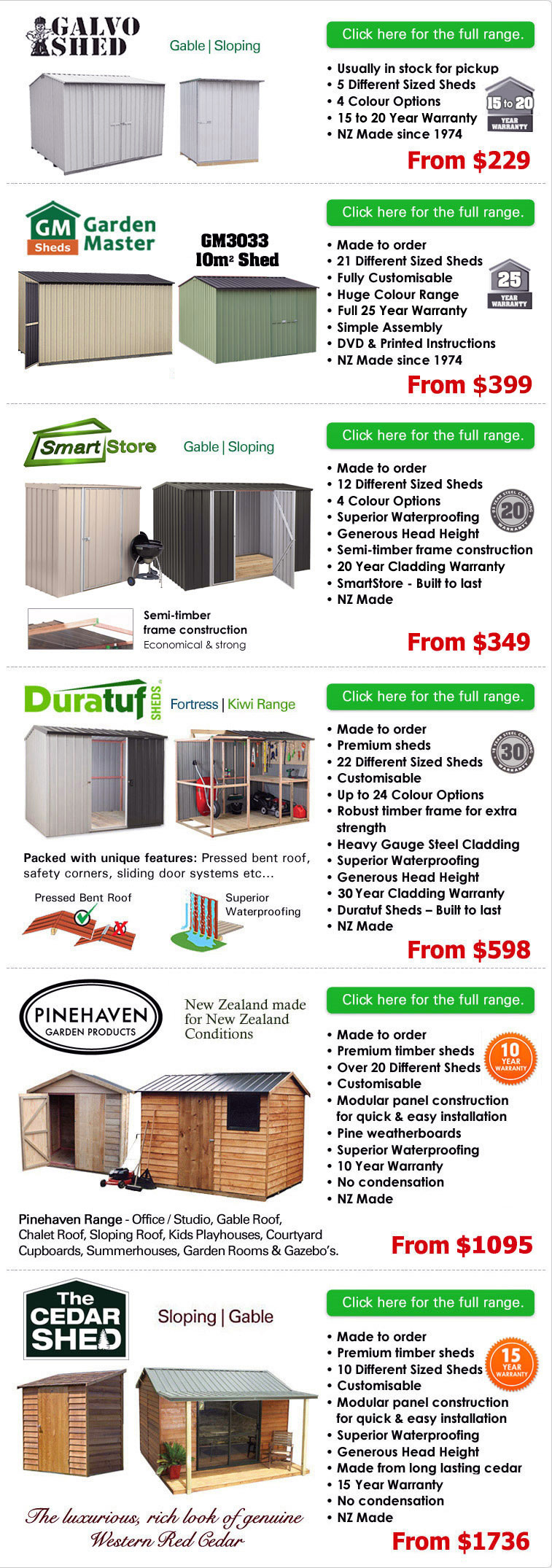 Gubba Garden Sheds NZ