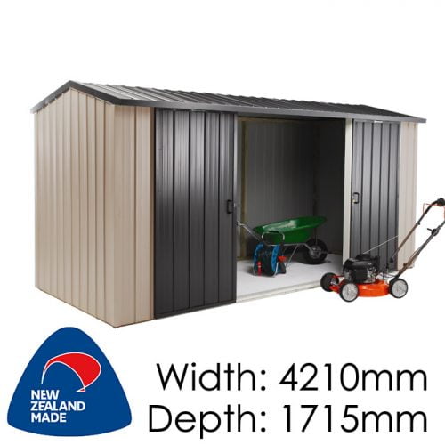 Duratuf Kiwi MK4 4210x1715 Garden Shed available at Gubba Garden Shed