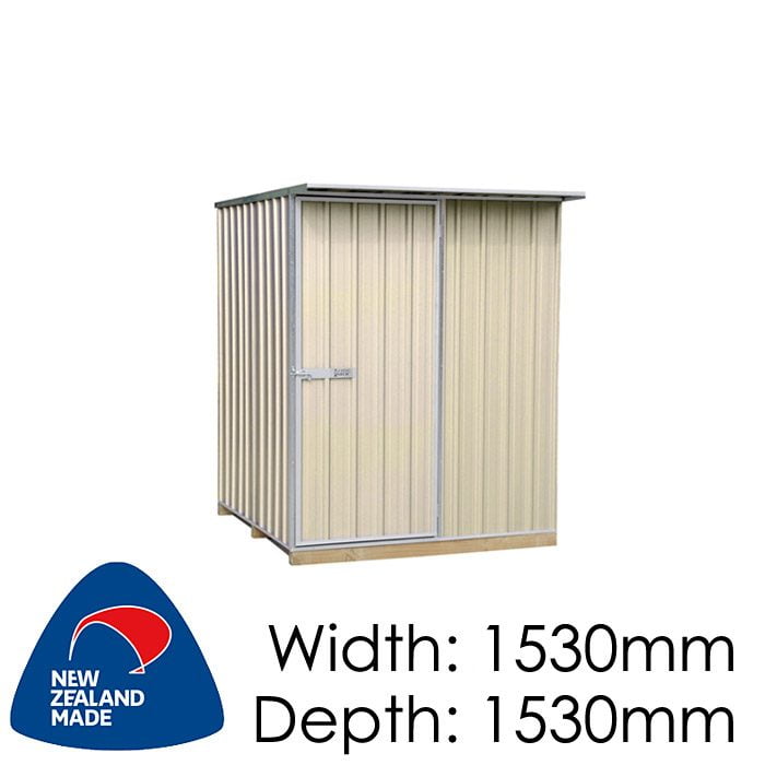 Galvo GVO1515 1530x1530 “Desert Sand” Coloured Steel Garden Shed available at Gubba Garden Shed