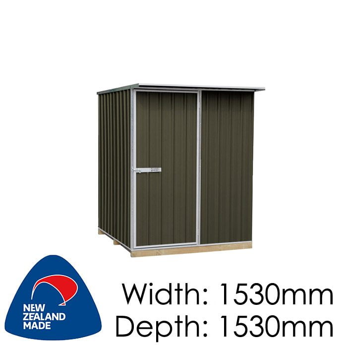 Galvo GVO1515 1530x1530 “Karaka” Coloured Steel Garden Shed available at Gubba Garden Shed