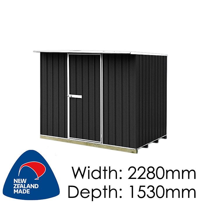 Galvo GVO2315 2280x1530 “Ebony” Coloured Steel Garden Shed available at Gubba Garden Shed