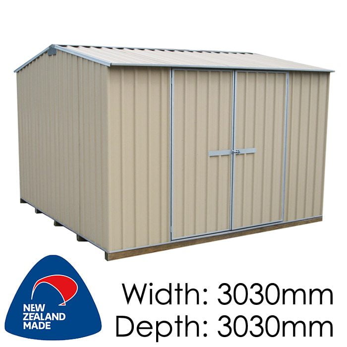 Galvo GVO3030 3030x3030 “Desert Sand” Coloured Steel Garden Shed available at Gubba Garden Shed