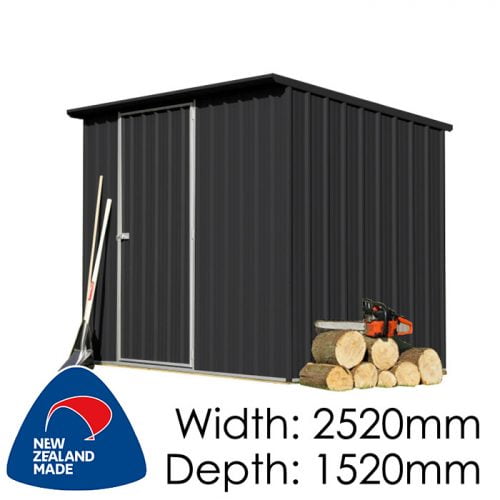 SmartStore Lean-to SM2515 2520x1520 Ebony Shed available at Gubba Garden Shed