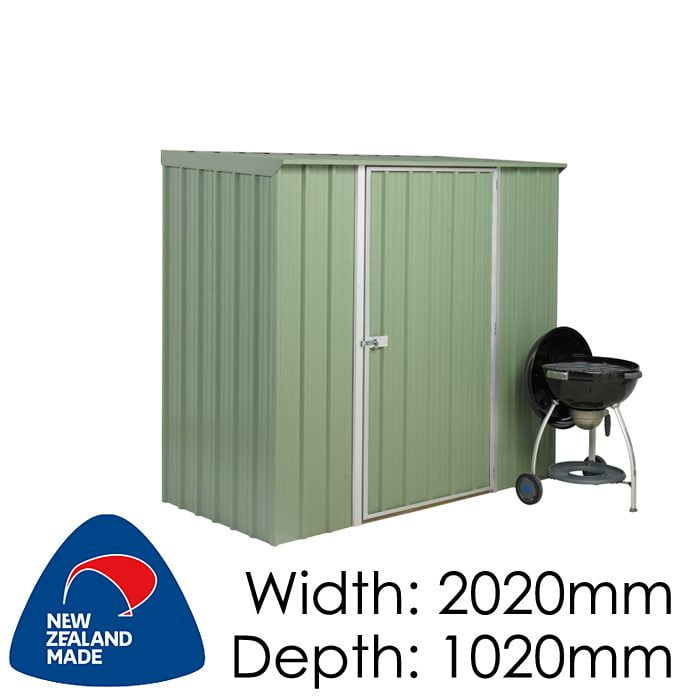 SmartStore Skillion SM2010 2020x1020 Mist Green Shed available at Gubba Garden Shed