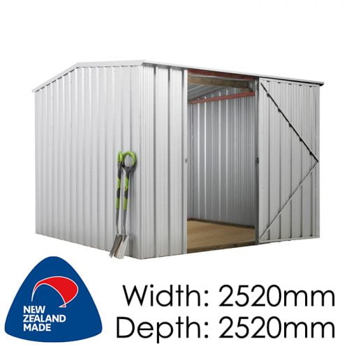 SmartStore Gable SM2525 2520x2520 Zincalume Shed available at Gubba Garden Shed