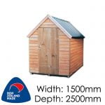 Pinehaven 1500x2500 Kaweka Timber Garden Shed available at Gubba Garden Shed