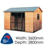 Pinehaven 3600x2800 Lambton Timber Studio available at Gubba Garden Shed