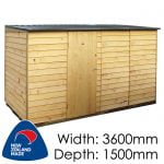 Pinehaven 3600x1500 Lyell Timber Garden Shed available at Gubba Garden Shed
