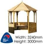 Pinehaven 3240x3000 Waimarama Gazebo available at Gubba Garden Shed