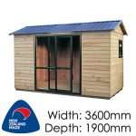 Pinehaven 3600x1900 Willis Timber Studio available at Gubba Garden Shed