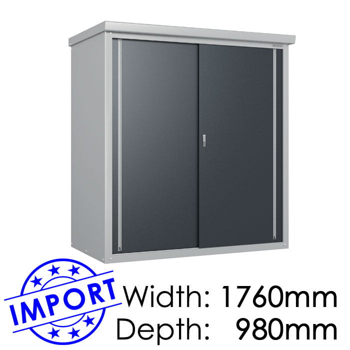Daiken GY179 1760mmx980mm Outdoor Storage Shed / Locker available at Gubba Garden Shed