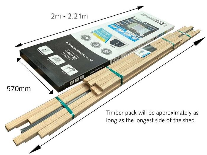 Kitset shed packaging example small shed