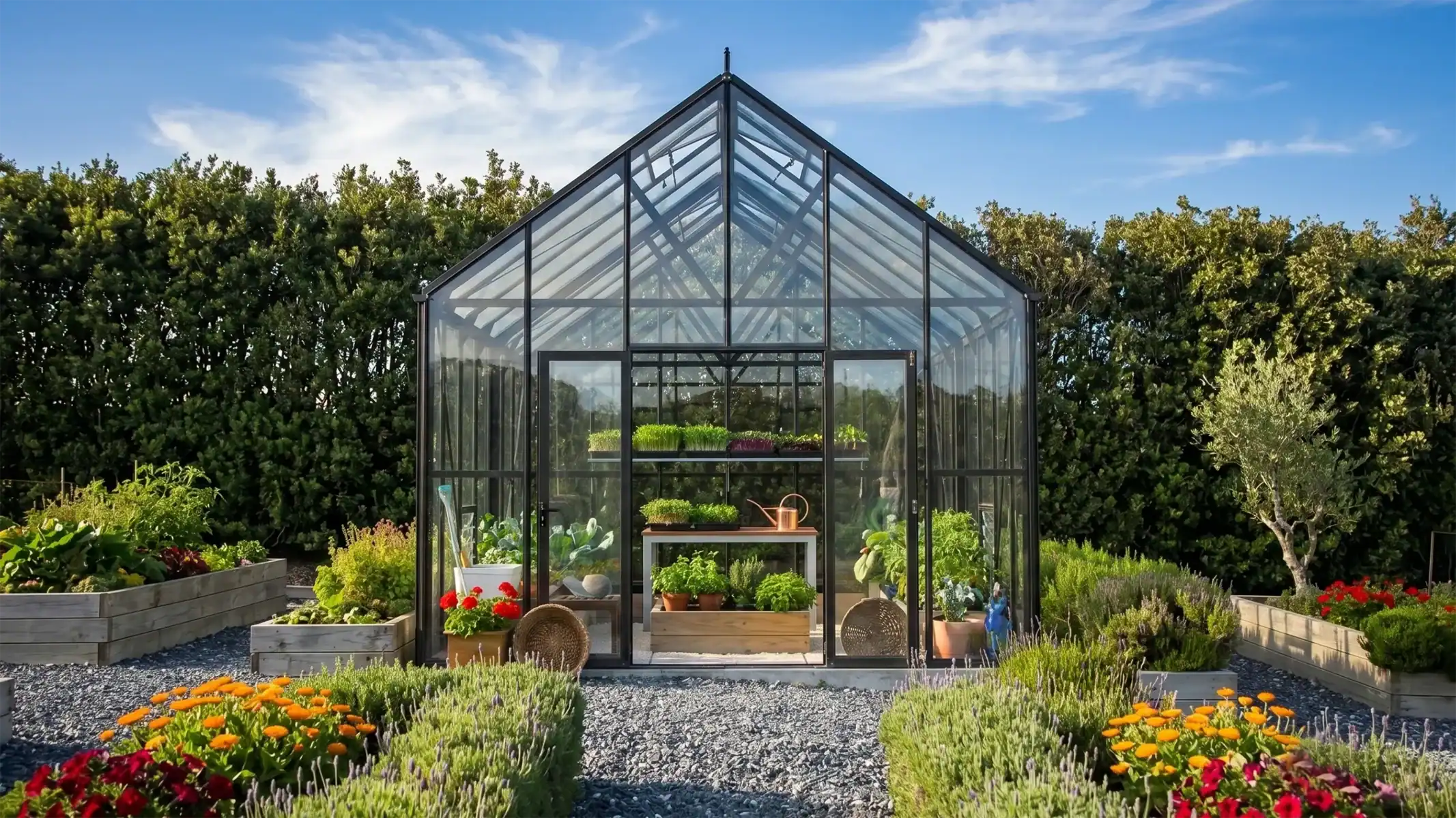 Greenhouse and glasshouses make growing plants and vegetables doable all year around.