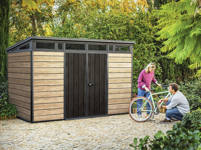 Keter Ashwood 11x7 Outdoor Storage Shed - Image 3