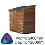 Cedar 2400x1200 Woodridge Timber Garden Shed available at Gubba Garden Shed