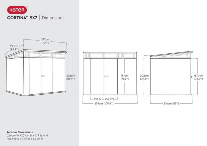 Keter Cortina 9x7 Outdoor Storage Shed - Image 10
