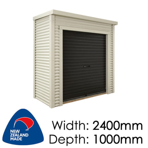 Duratuf Metro Ponsonby 2400x1000 Lifestyle Shed available at Gubba Garden Shed