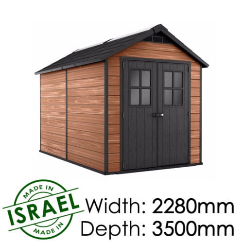 Keter Newton 7511 2280x3500 Outdoor Storage Shed available at Gubba Garden Shed