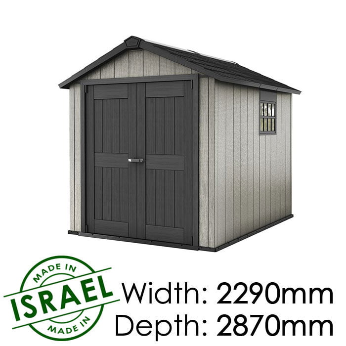 Keter Oakland 759 2290x2870 Outdoor Storage Shed available at Gubba Garden Shed