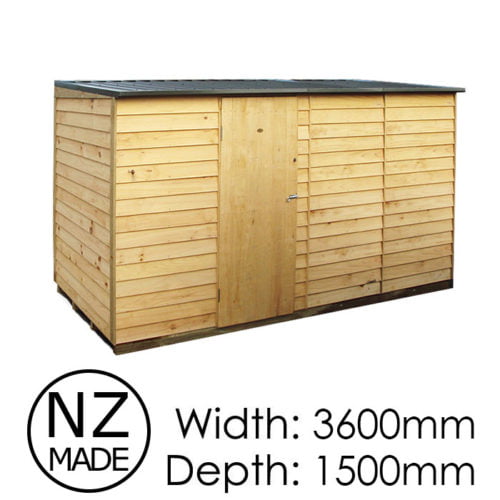 Pinehaven 3600x1500 Lyell Timber Garden Shed available at Gubba Garden Shed