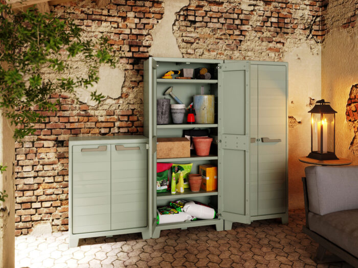 Keter Planet Outdoor Tall Cabinet - Image 3