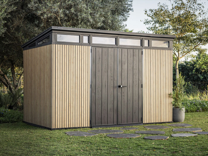 Keter Venetian 11x7 Outdoor Storage Shed - Image 2