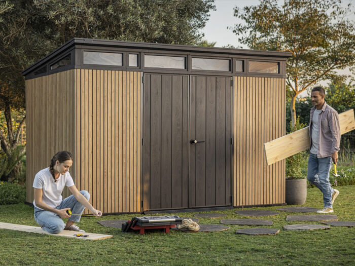 Keter Venetian 11x7 Outdoor Storage Shed - Image 9