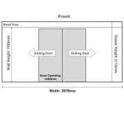 Front Elevation Duratuf-Kiwi-MK4a10m2-Front-Wall-Elevation