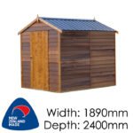 Cedar 1890x2400 Sherwood Timber Garden Shed available at Gubba Garden Shed