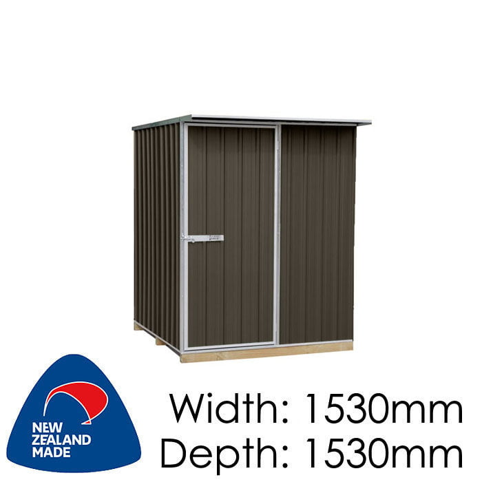 Galvo GVO1515 1530x1530 “Ironsand” Coloured Steel Garden Shed available at Gubba Garden Shed
