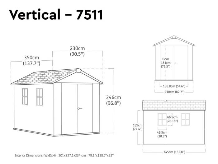 Keter Newton Plus 7511 Outdoor Storage Shed - Image 4