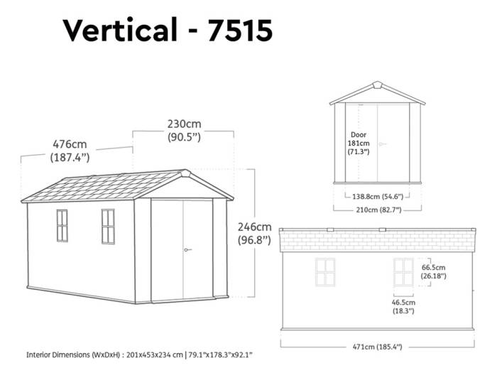 Keter Newton Plus 7515 Outdoor Storage Shed - Image 4