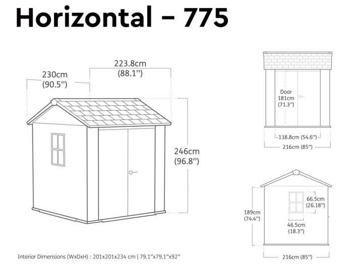 Keter Newton Plus 775 Outdoor Storage Shed - Image 4