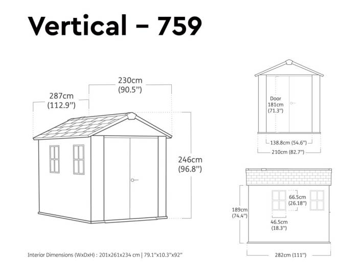 Keter Newton Plus 975 Outdoor Storage Shed - Image 5
