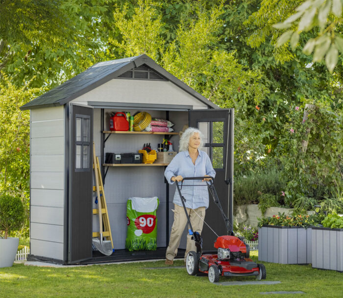 Keter Oakland 754 Outdoor Storage Shed - Image 3