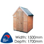 Pinehaven 1500x1700 Kaimai Timber Garden Shed available at Gubba Garden Shed